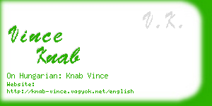 vince knab business card
